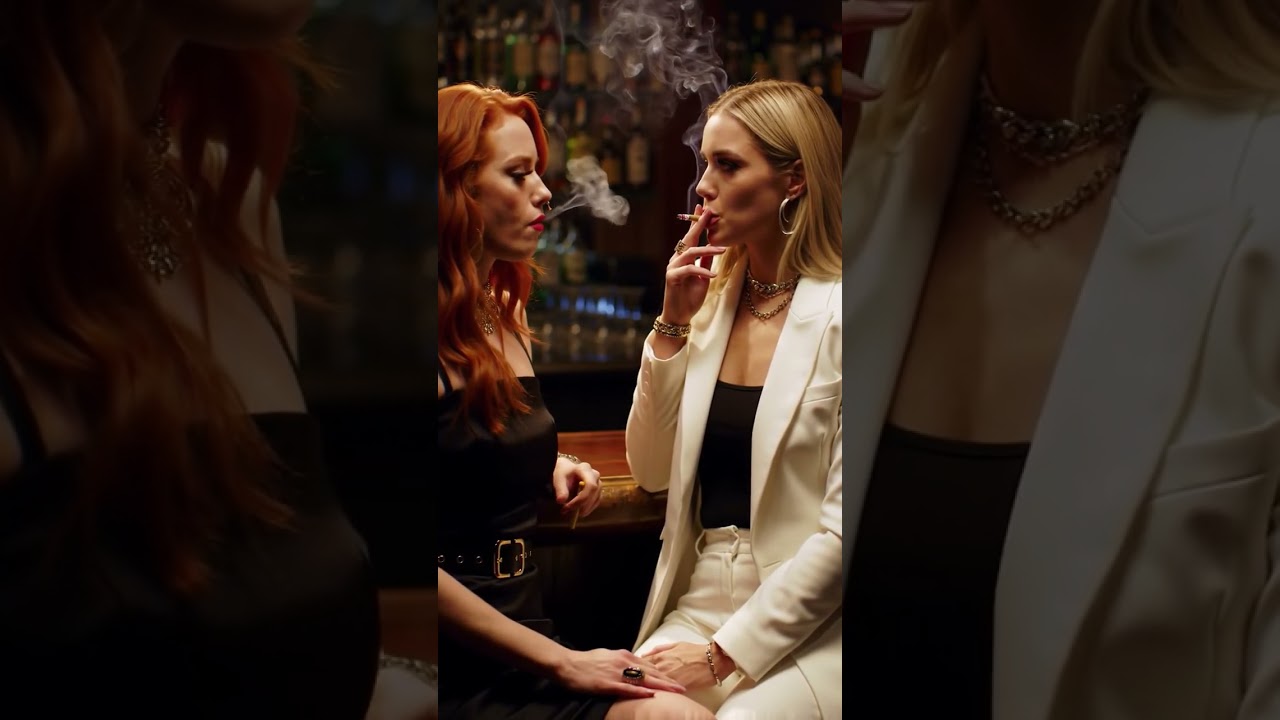 🚬Girls Smoking Cigarette in the Bar (AI Video) #smokingwhatsappstatus #cigarette #smoke