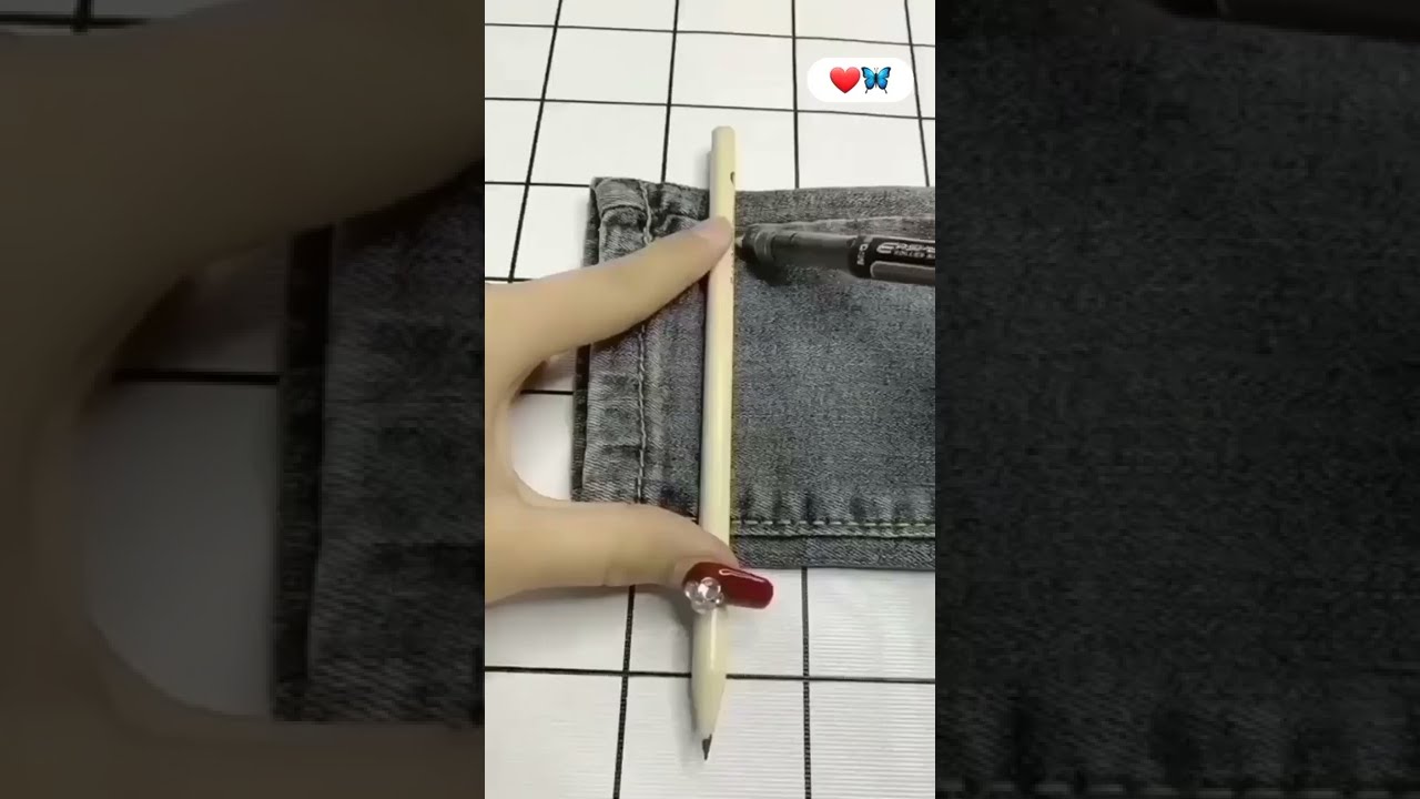 gizli dikiş teknikleri / kolay dikiş yöntemi / pantolon paçası daraltma #shorts #short