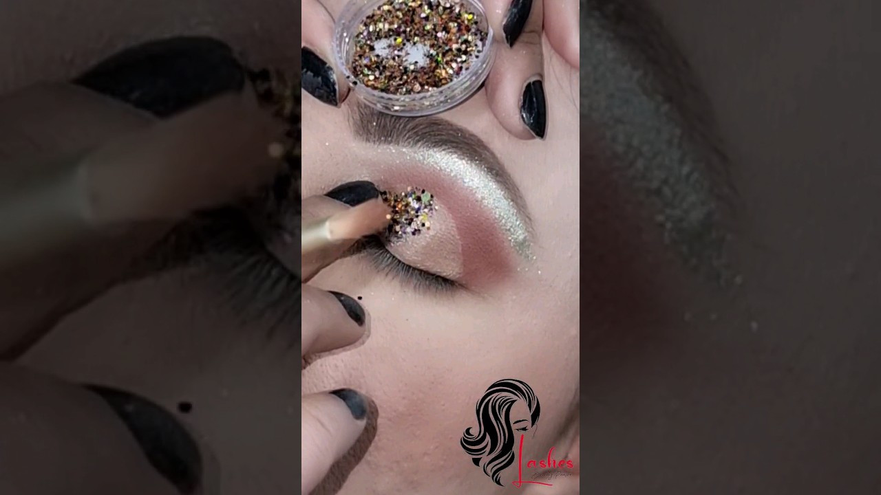 Glitter EyeShadow Makeup #shorts #viralvideo #lashesbeautyparlour