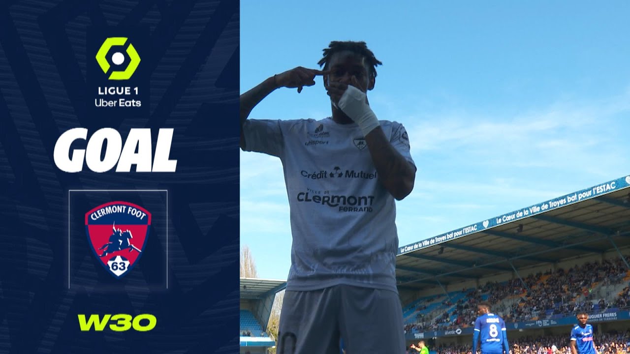 Goal Muhammed Cham SARACEVIC (27' - CF63) ESTAC TROYES - CLERMONT FOOT 63 (0-2) 22/23