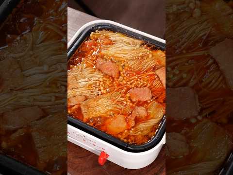 Gochujang enoki offal with rice #food
