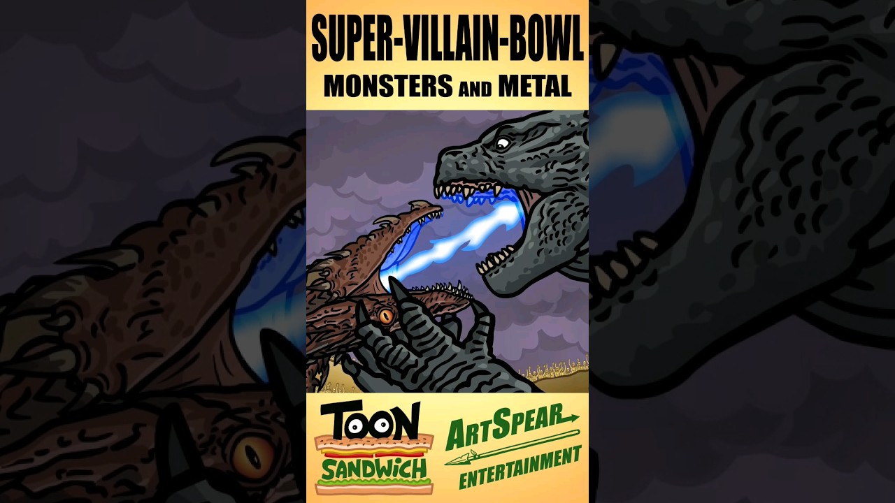 Godzilla vs Magneto - TOON SANDWICH #shorts #godzilla #trex #monsters #marvel