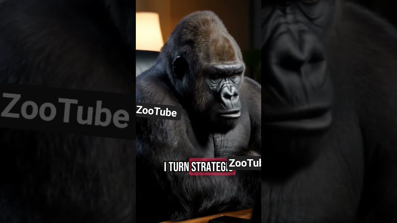 Gorilla podcast against 100 men😂 #wildlifeentertainment #facts #ZooTube #ai #repost#ai