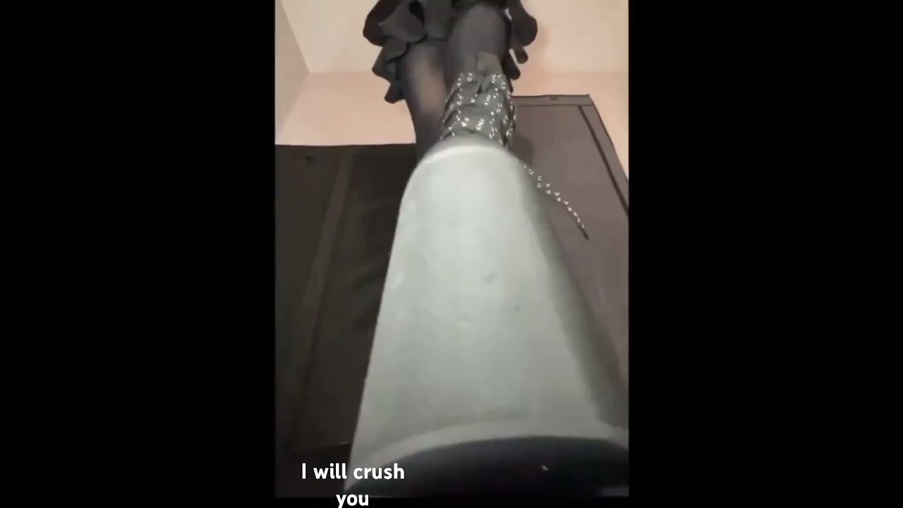 Gothic giantess is chasing you to crush you#giantess #Gothic #giantwoman #shoes