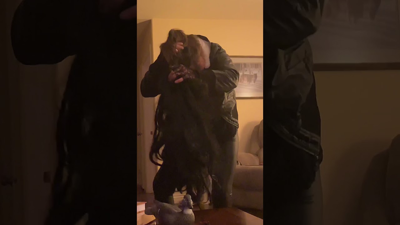 Grandma in leather pants farts