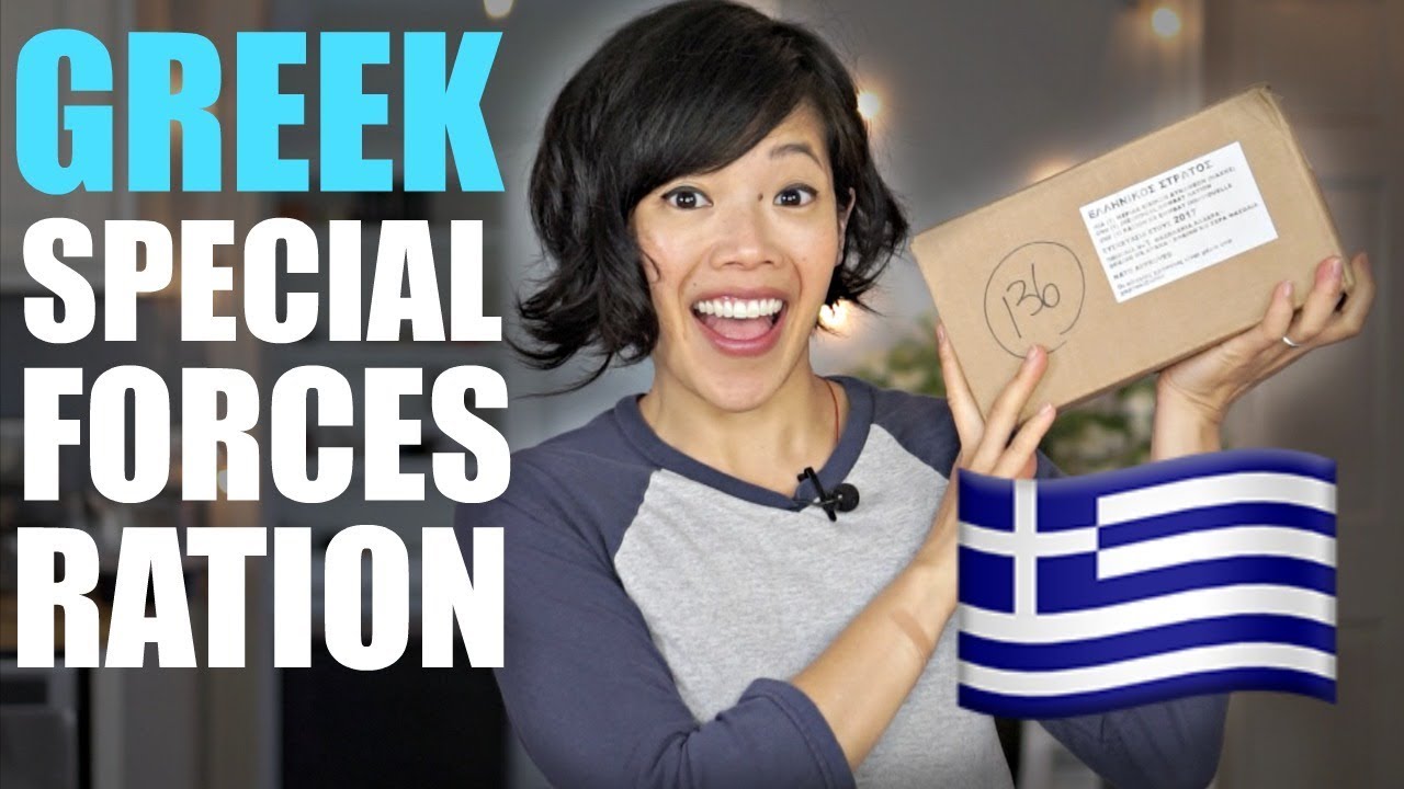 🇬🇷GREEK Special Forces 24-hour Ration MRE Unboxing & Taste Test -- pocket stove demo
