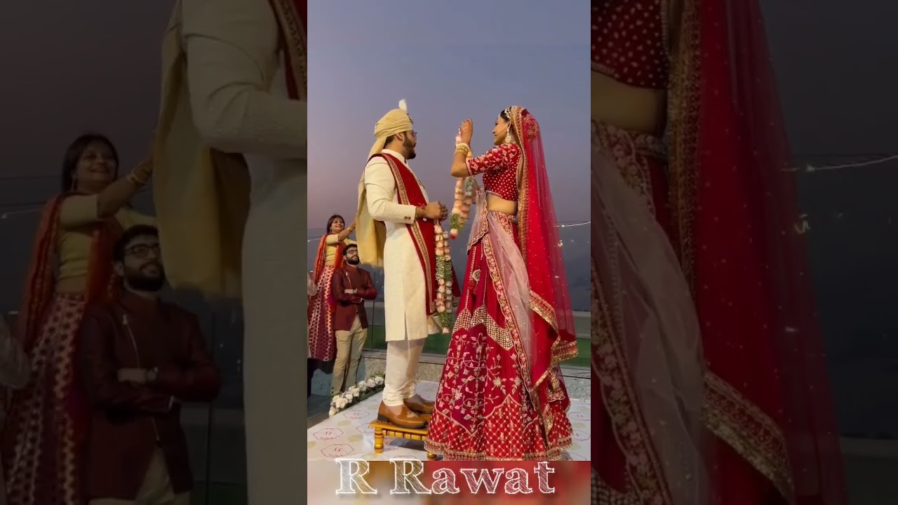 Groom won't put the Varmala without a kiss #wedding #shorts #bride #couple
