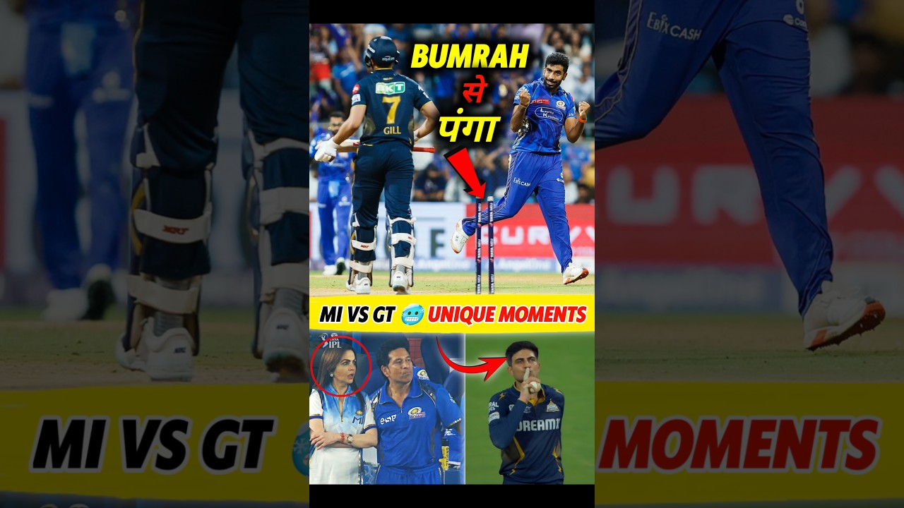 GT vs MI 🥵 3 UNIQUE MOMENTS