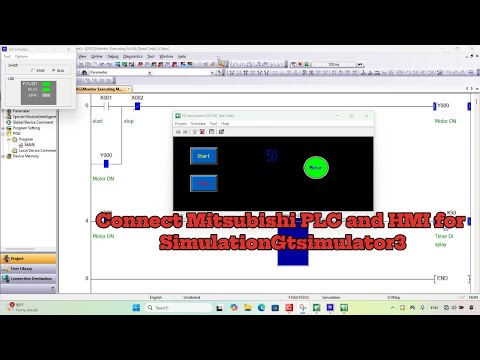 Gx works2 connect with GT designer3 How to Connect Mitsubishi PLC and HMI for Simulation.