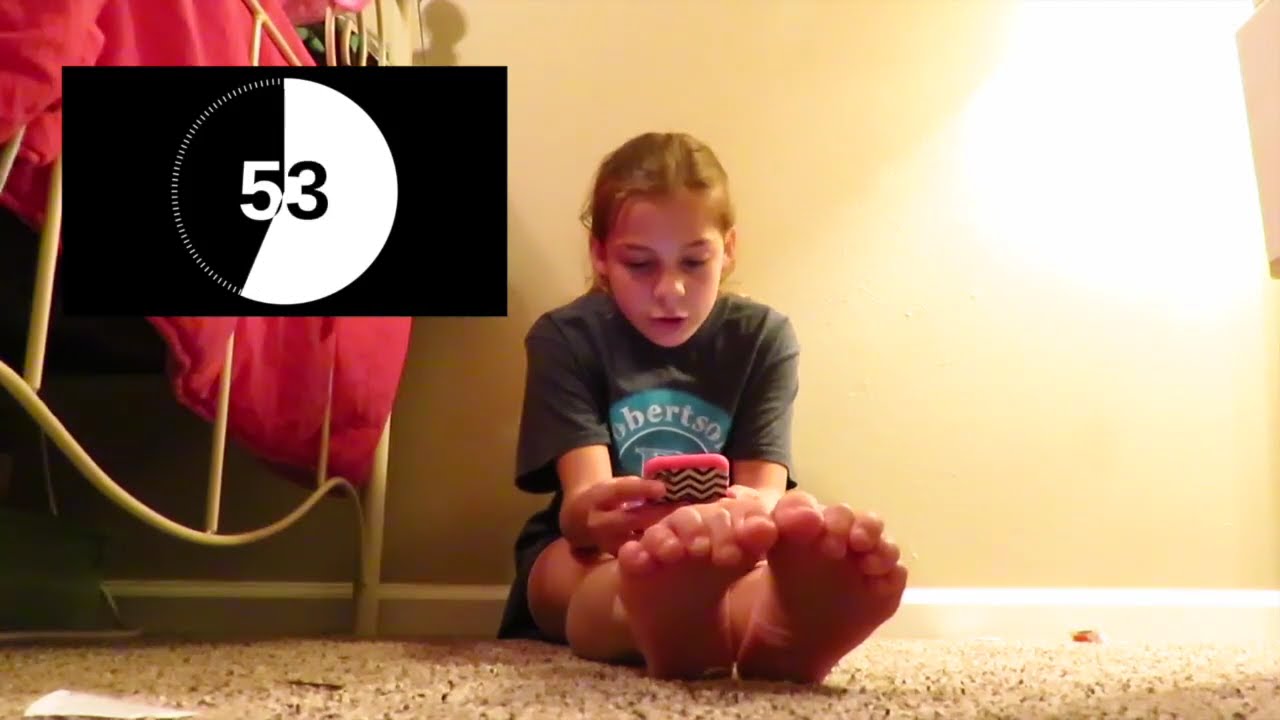 Gymnastics girls, stretching and feet bending tricks
