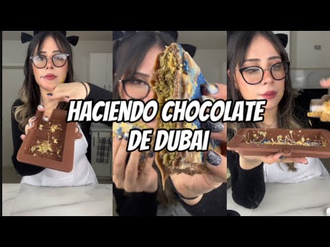 Haciendo el verdadero chocolate de Dubai 💕 #asmr #chocolate #recetasfaciles