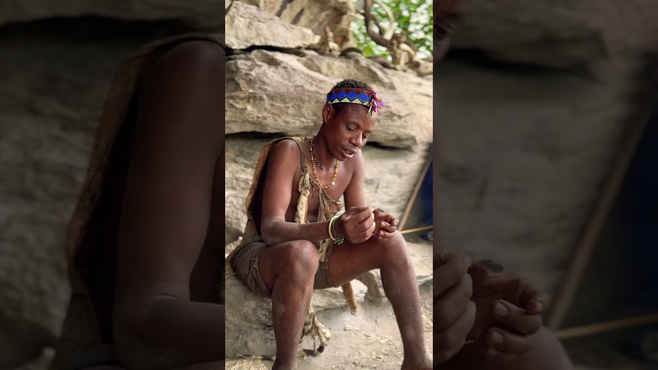 Hadzabe hunter doing clean ear 👂 #hadzabetribe #wildlife #africa #earrings #challenge #clean