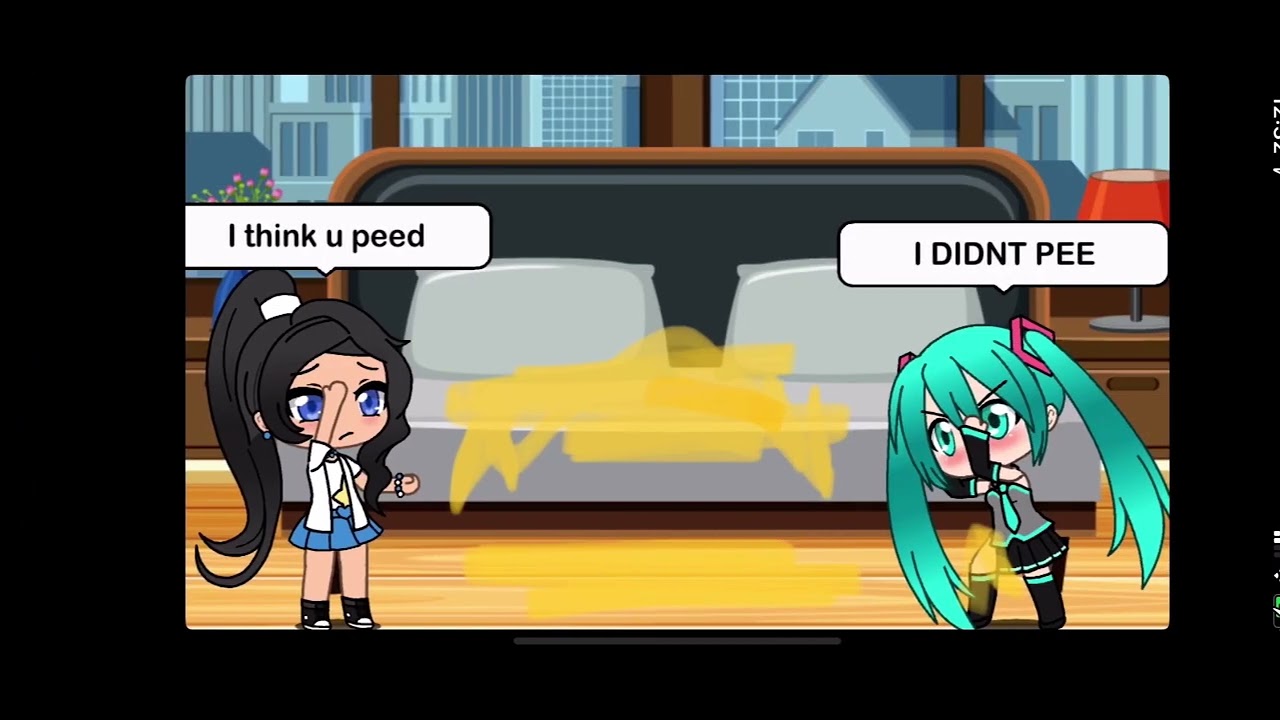 Hatsune Miku peed the bed XDDD (GACHA LIFE)
