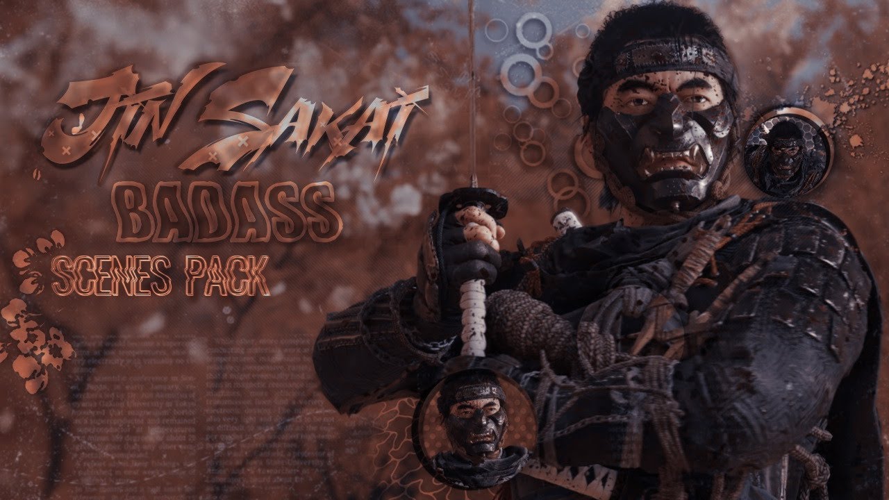 hd jin sakai (badass) scenes pack | ghost of tsushima