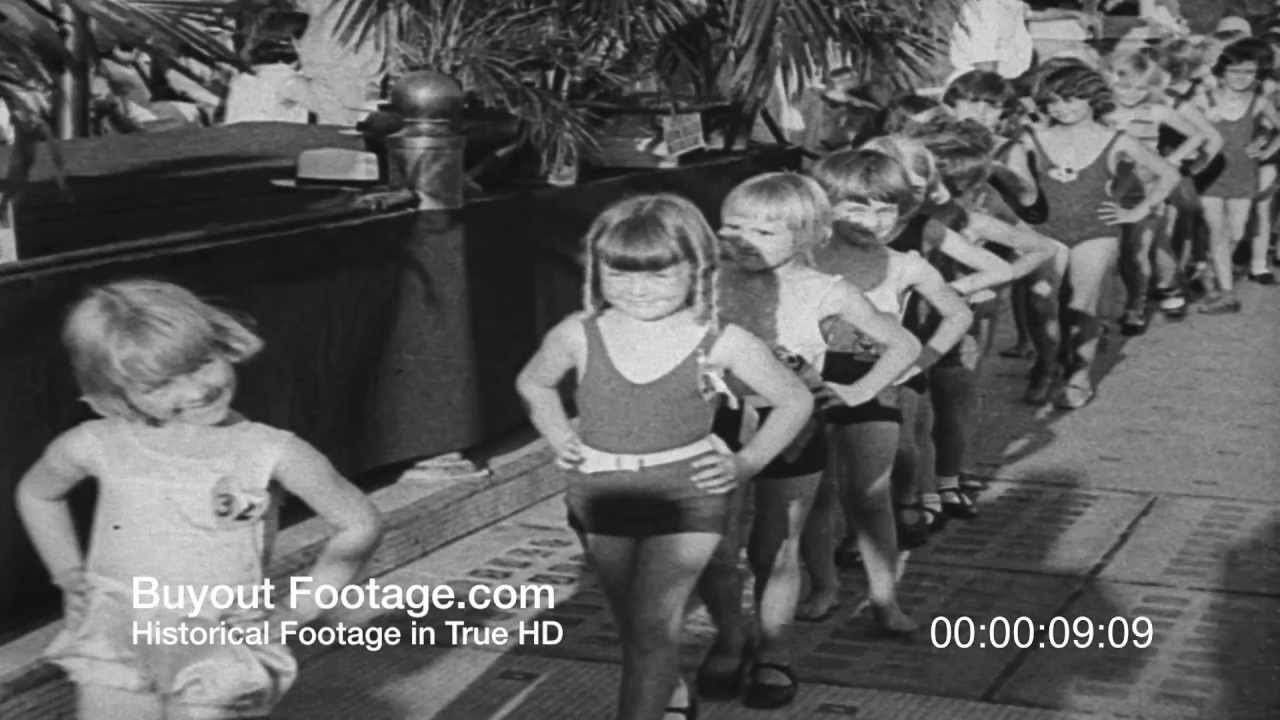 HD Stock Footage Tom Thumb Junior Beauty Contest 1930's Newsreel