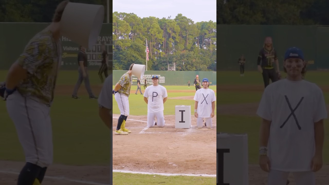 He pretended to be a “Pixar Lamp” after scoring | The Savannah Bananas #shorts #pixar #baseball
