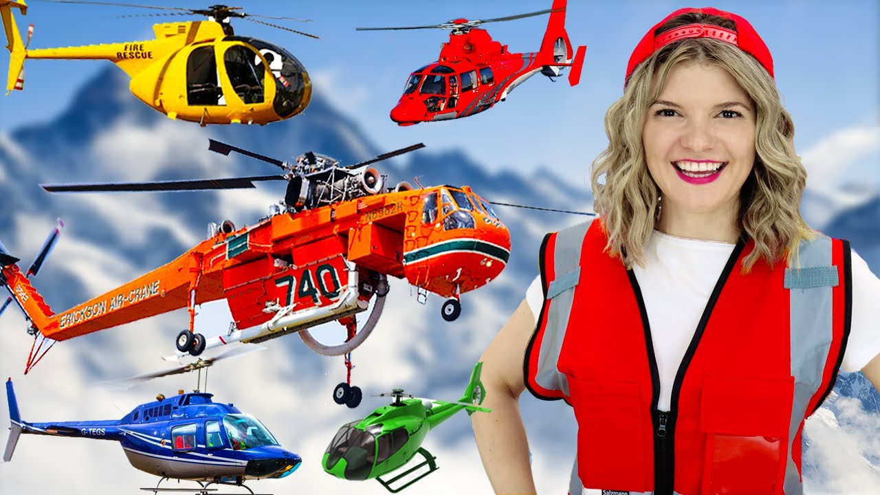 Helicopters for Kids | Fire Helicopter, Police Helicopter, Rescue Helicopter for Kids | Speedie DiDi