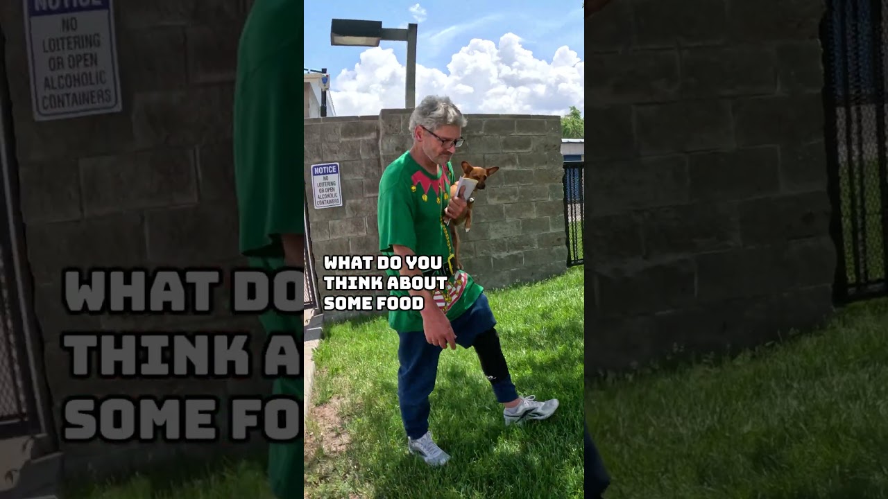 Helping a homeless man sell his clothes
