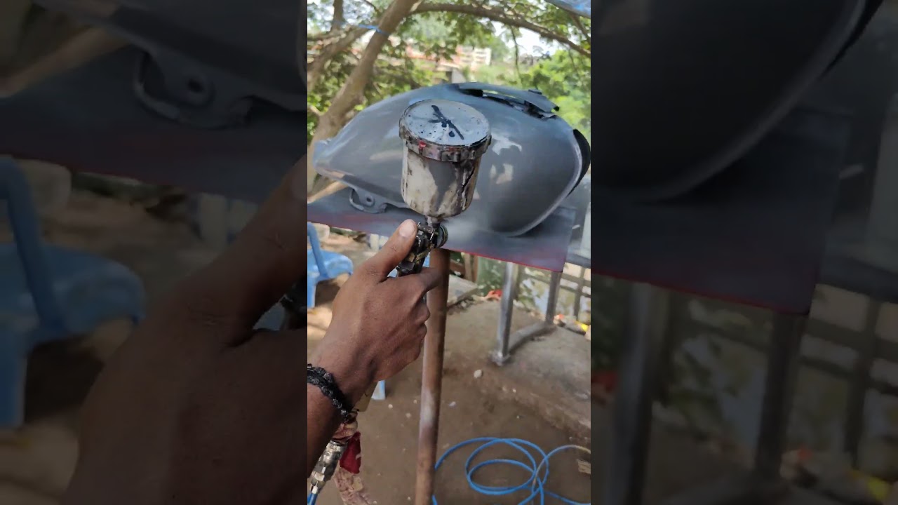 Hero Splendor full tank painting full black colour #shortvideo #new
