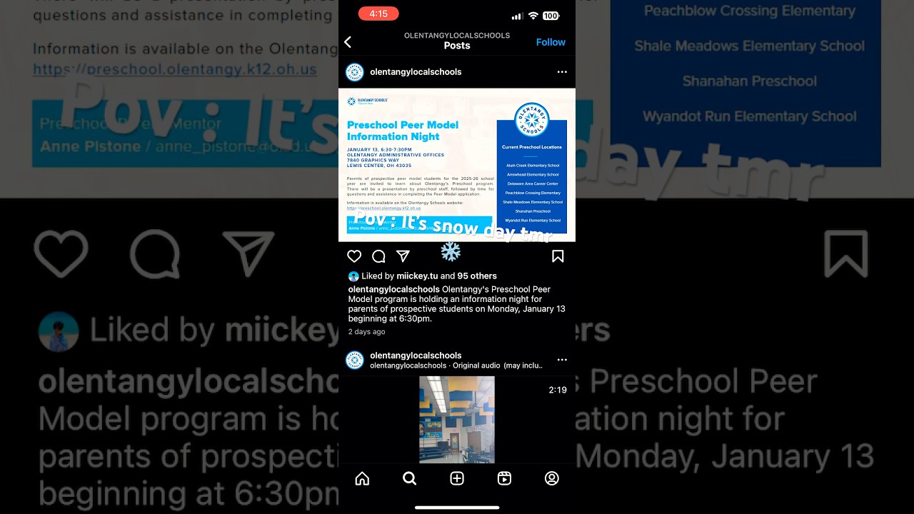 High school students on instagram #snowday # highschool