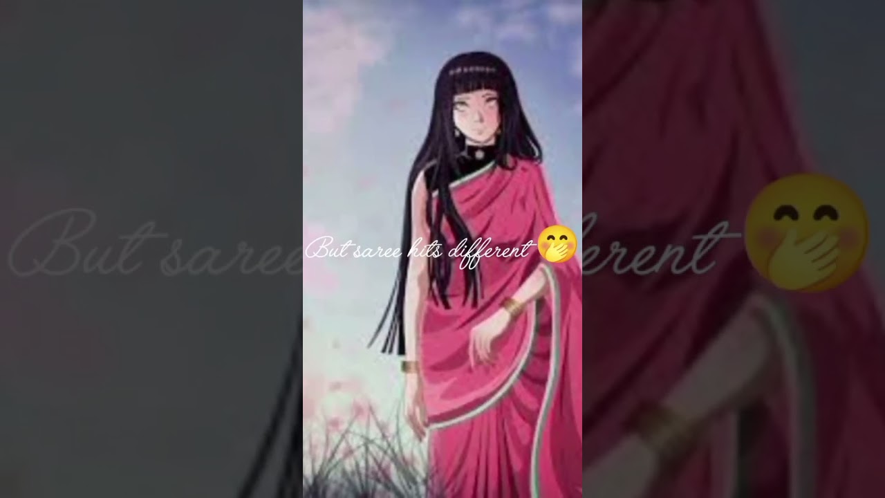 hinata in saree 😝😍🎀🫶🏻🫰🏻🤗