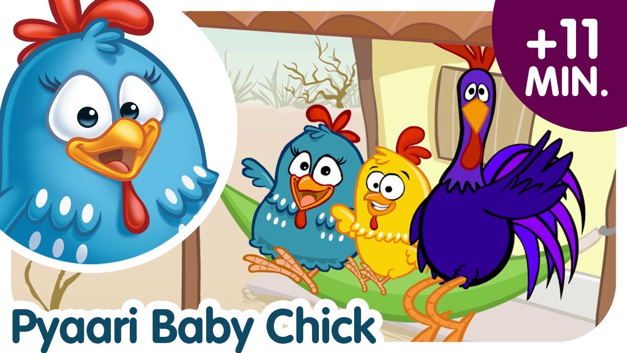 Hindi Nursery Rhymes For Kids | Pyaari Baby Chick | Dhoonda Din Aur Raat | Lottie Dottie Murgi