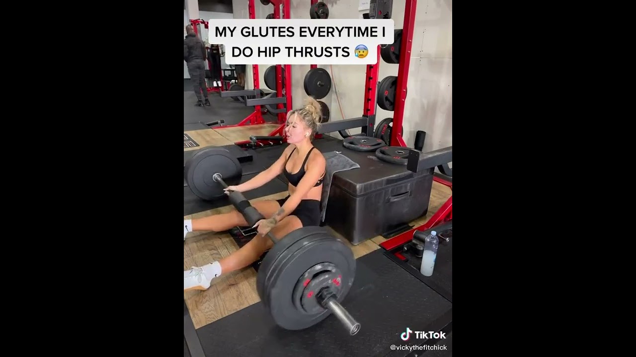 Hip thrusts , white socks, sneakers, black outfits