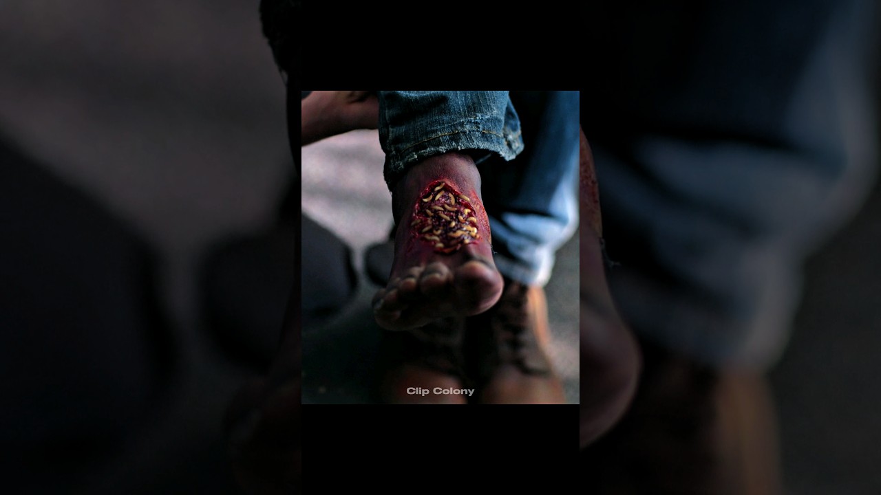 His foot was infected by maggots 🪱🤢 #movie #series