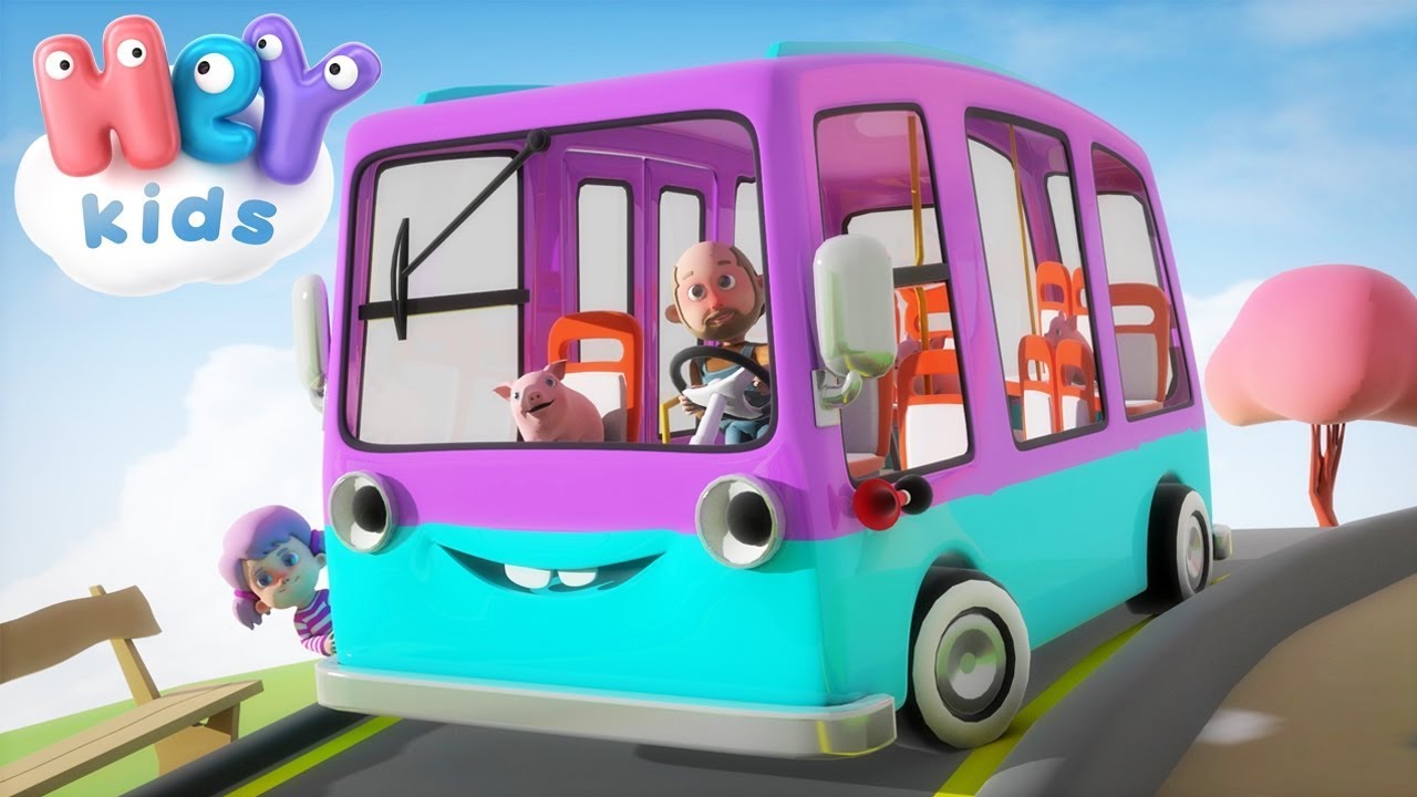 Hjulen På Bussen - Barnsånger på svenska - HeyKids