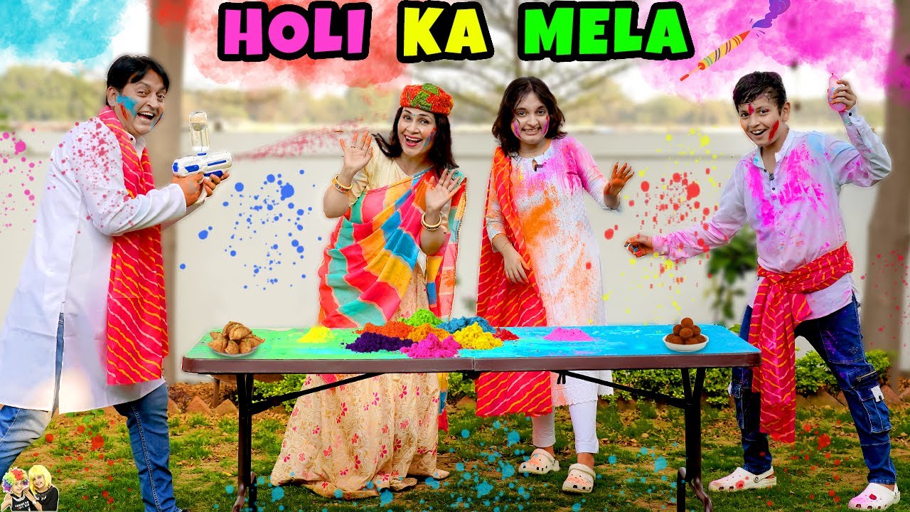 HOLI KA MELA | Holi Celebration with Family | Aayu and Pihu Show