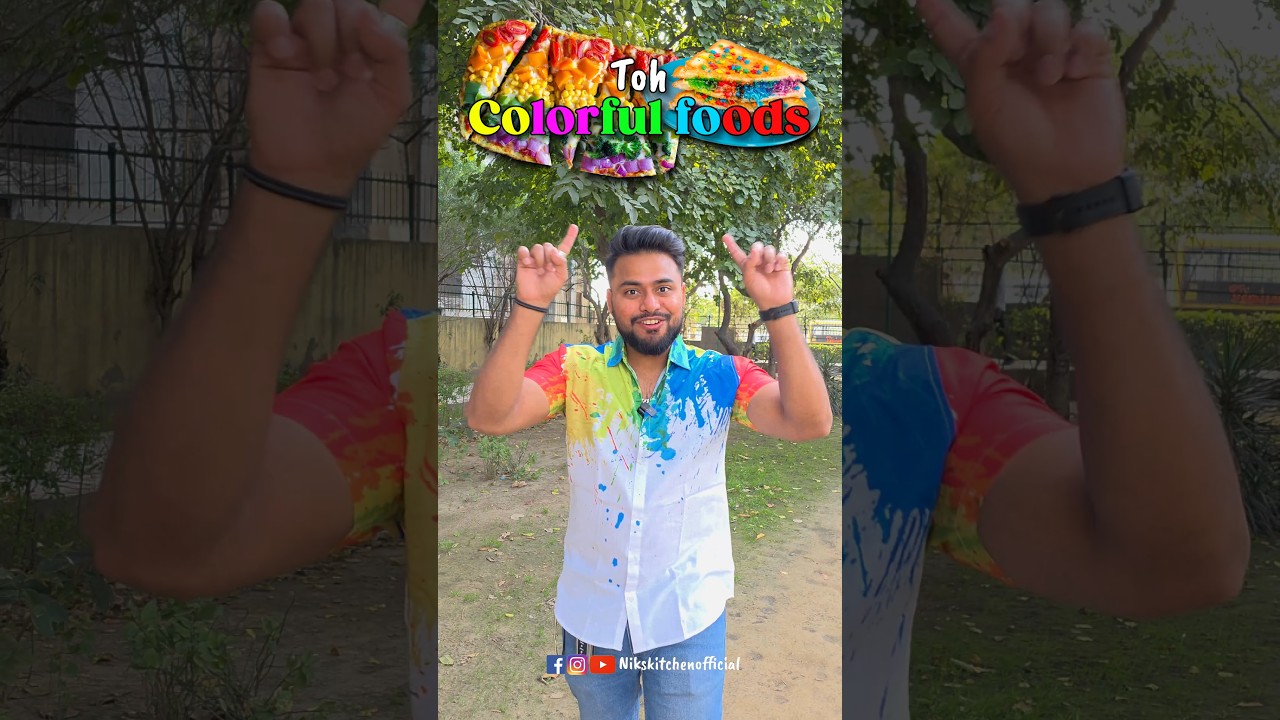 Holi Special Rainbow Food Challenge🌈 #food #streetfood #challenge #holi #reaction #trending #shorts