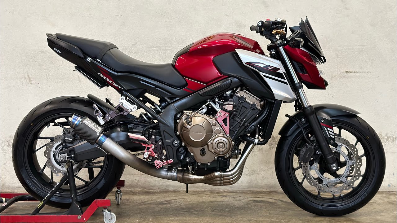 Honda Cb650f 2018 Exhaust sound Razor slip on