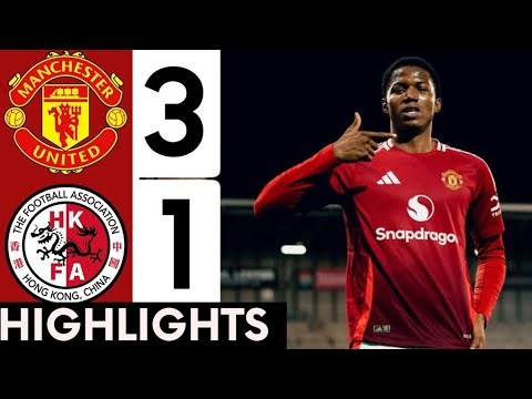 Hong Kong vs Manchester United 1-3 Highlights & All Goals (International Club Friendly) Man Utd