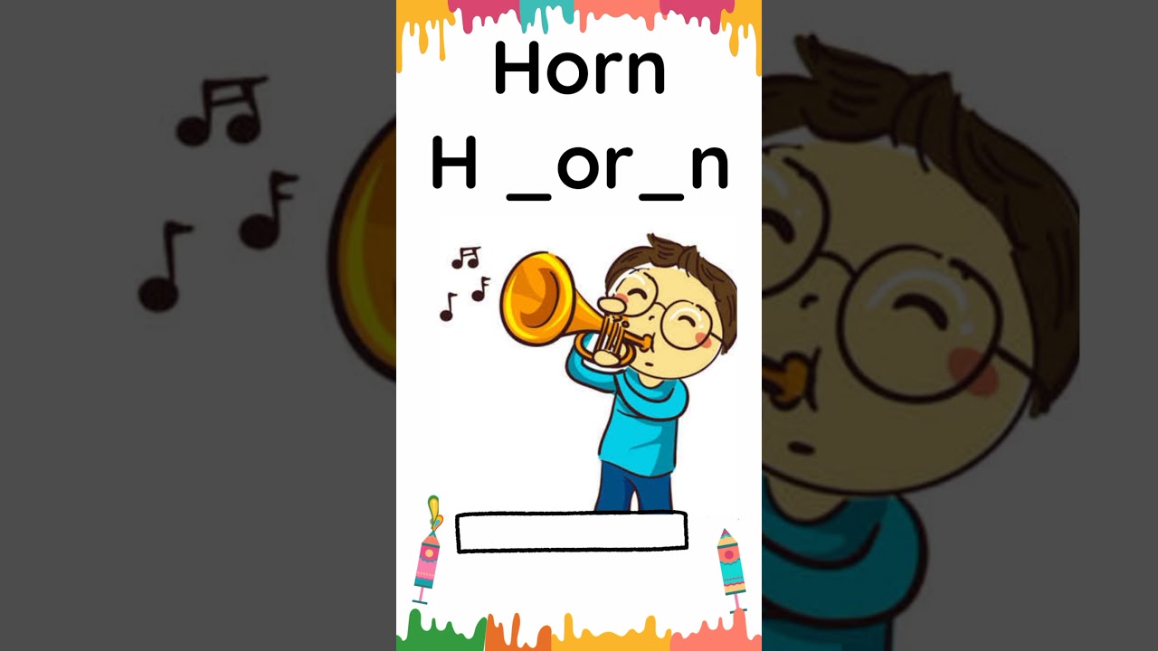 Horn|_Or word family|digraph|phonics for preschoolers #learning #englishphonics #phonicssound