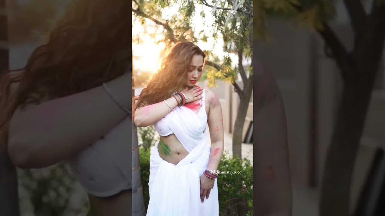 Hot girl 🥵 in white Saree🥻|| Aditi Mistry||😱#youtubeshorts #ytshorts