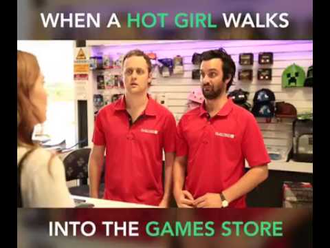 Hot Girl walks into a store...