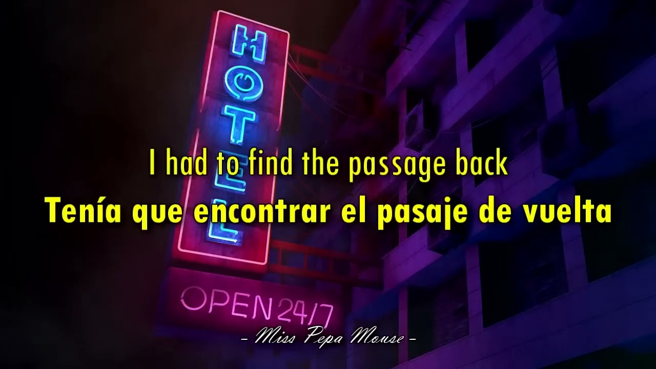Hotel California de Eagles (Subtitulado en inglés y español)