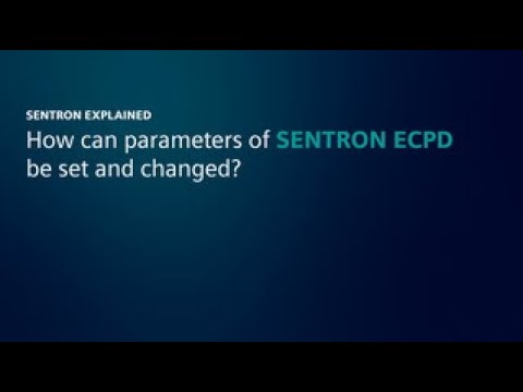 How can parameters of SENTRON ECPD be set and changed?