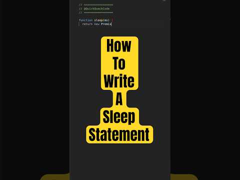 How do you write sleep functions with JavaScript? #programming #coding