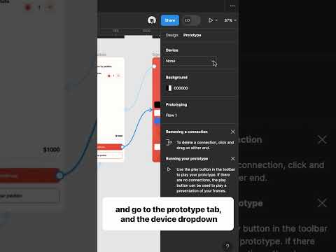 How to add a device for your prototype in Figma. #figma #prototype #uxui #productdesign