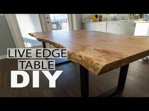 How To Build A Simple Yet Elegent Live Edge Dining Table | DIY