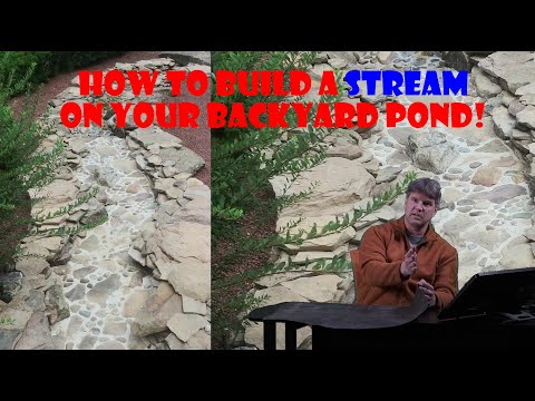 How To Build A Stream On Your Pond Using Concrete