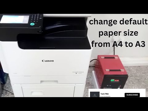 How to change default paper size from A4 to A3 on canon copier machine step by step | Canon ir2425i