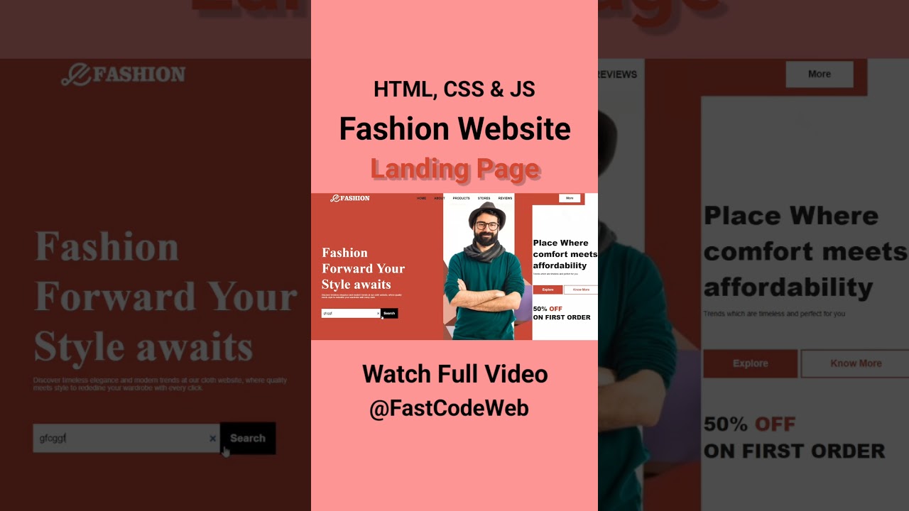 How to Create Clothing Website Using HTML & CSS | Fast Code