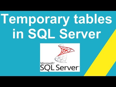 How to create temporary tables in SQL Server with example ?