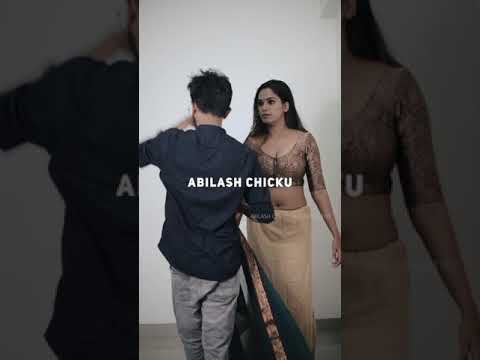 How To Drape A Saree Easily/ Easy Saree Draping Method by Abilash Chicku Makeup Artist