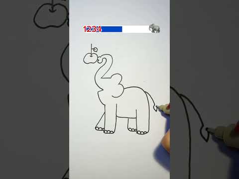 How to Draw an Elephant 🐘 | Easy Step-by-Step Drawing Tutorial