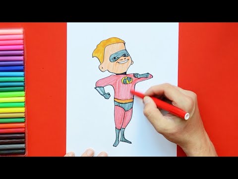 How to draw Dash Parr (The Incredibles)