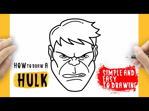 HOW TO DRAW HULK FACE EASY STEP BY STEP TUTORIAL