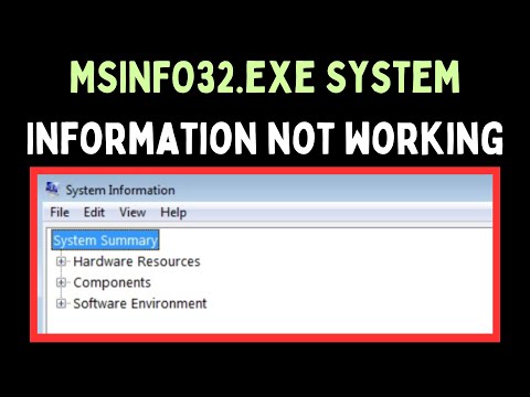 How to Fix MSINFO32.exe System Information Not Working on Windows 11
